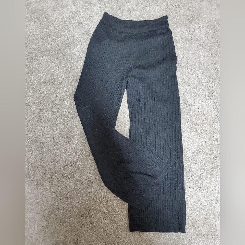 Ribbed Wide Leg Sweatpants